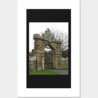 Culzean Castle Forecourt Archway, Carrick, Scotland Posters and Art